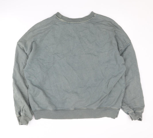 Next Women's Green Pullover Sweatshirt M Cotton
