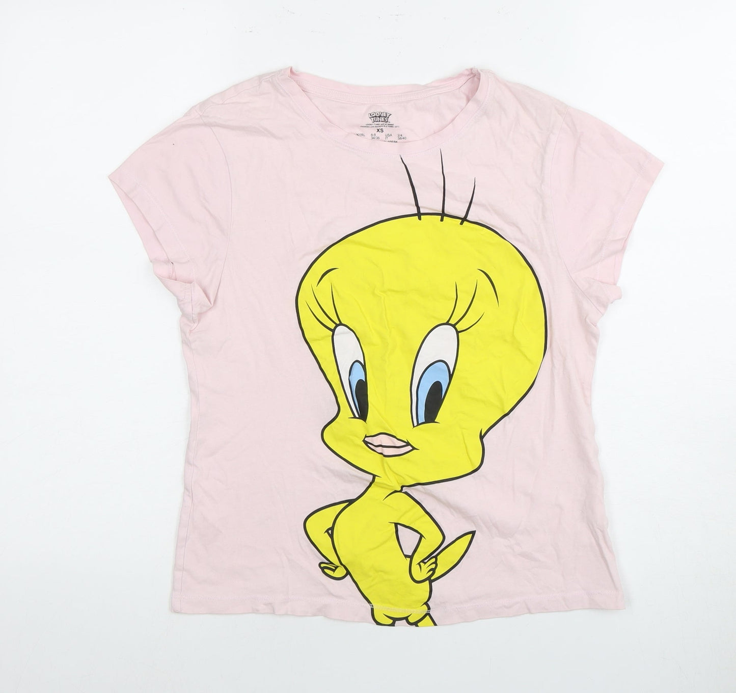 Looney Tunes Women's Pink XS Tweety T-Shirt Casual