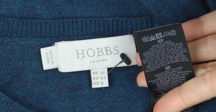 Hobbs Women's Blue Jumper Dress, Size 12, Casual Knit