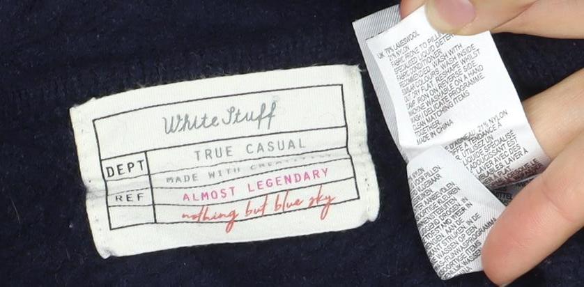 Wrangler Women's Blue Sleeveless Cape Knit Jumper