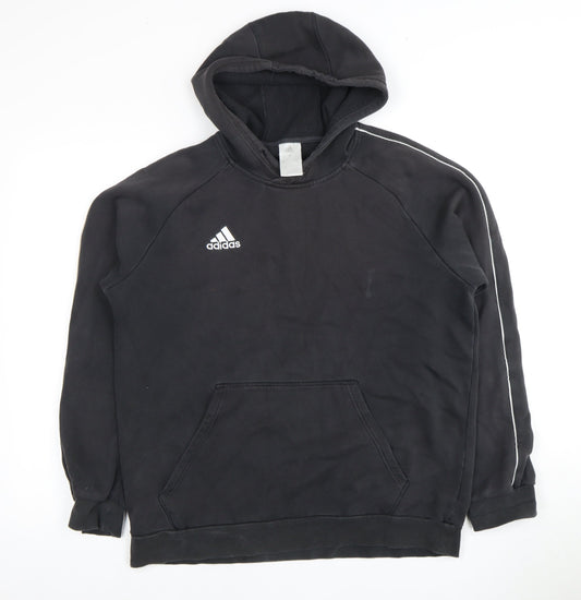Adidas Men's Black Pullover Hoodie L Logo Graphic