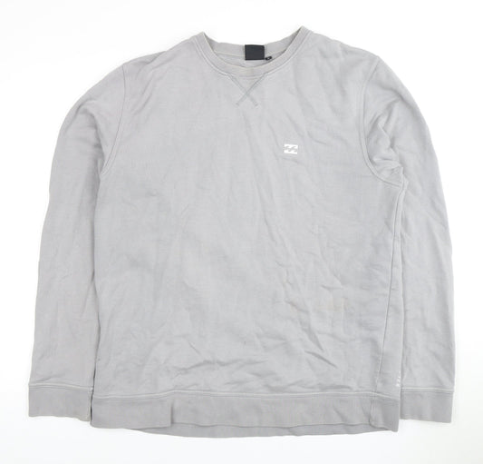 Billabong Men's Grey Pullover Sweatshirt L