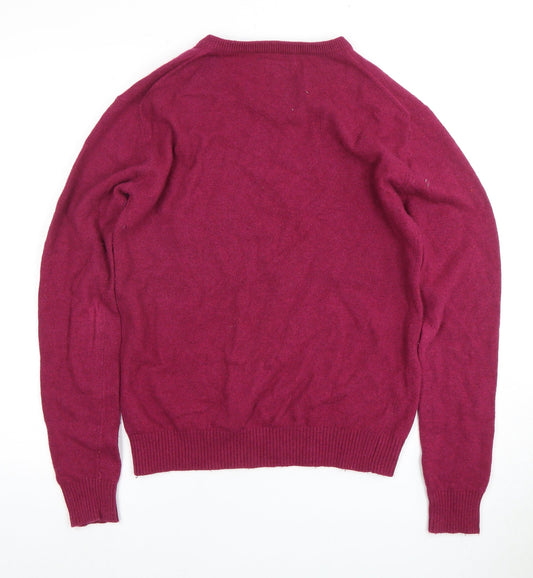 Joules Unisex Red V-Neck Pullover Jumper S