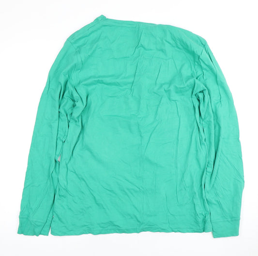 Disney Men's Green Mickey Mouse Christmas T-Shirt L