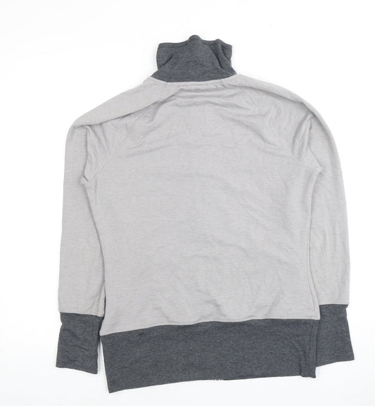 Adidas Grey Full Zip Sweatshirt Unisex M Lightweight