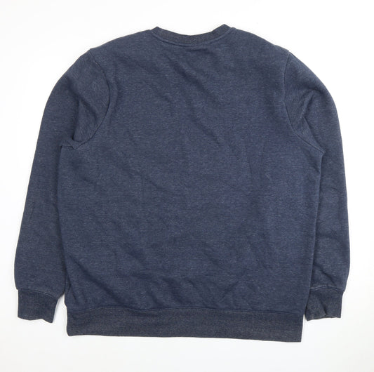 Slazenger Men's XL Blue Pullover Sweatshirt - Logo, Knit, Crew Neck