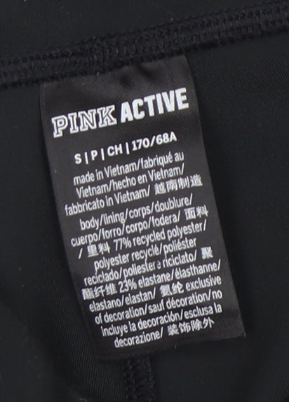 Pink Women's Black Gym Leggings S, Active Elastic