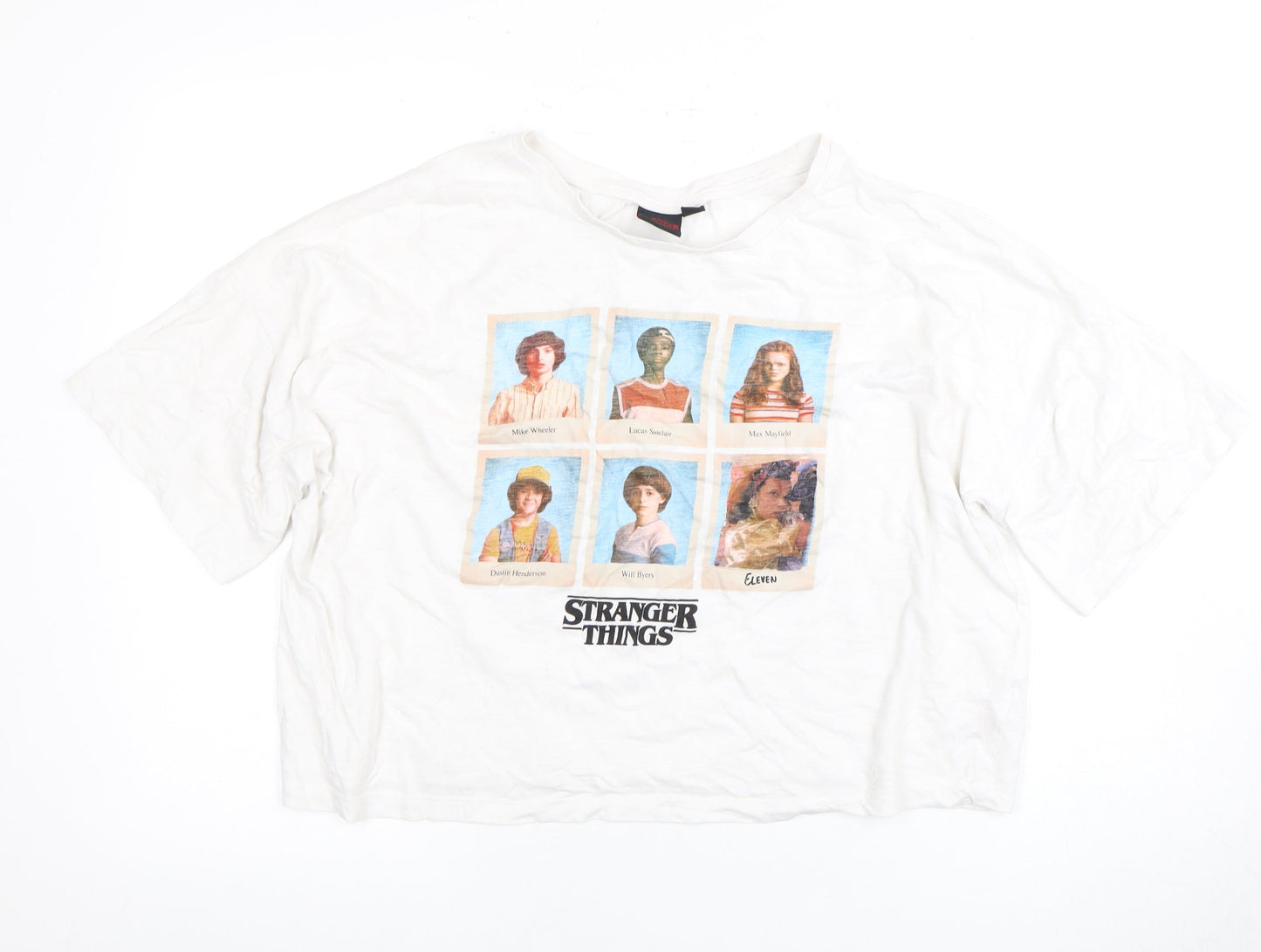 Netflix Stranger Things Unisex White Size 14 T-Shirt