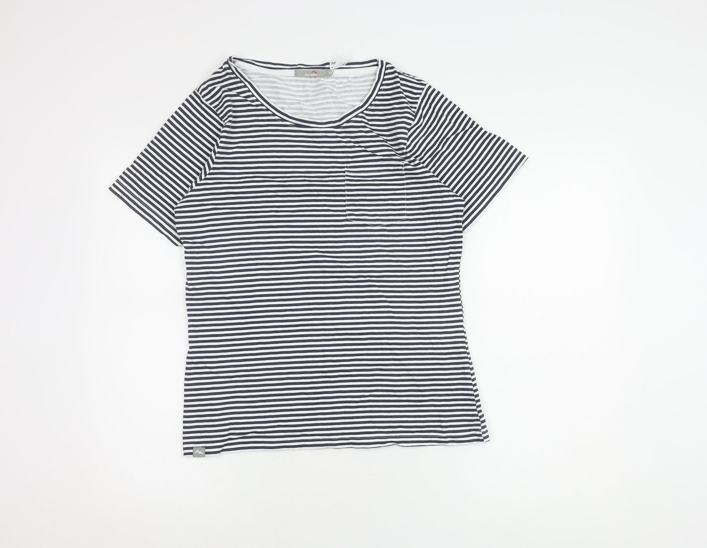 Peter Storm Women's Blue Striped T-Shirt Size 12