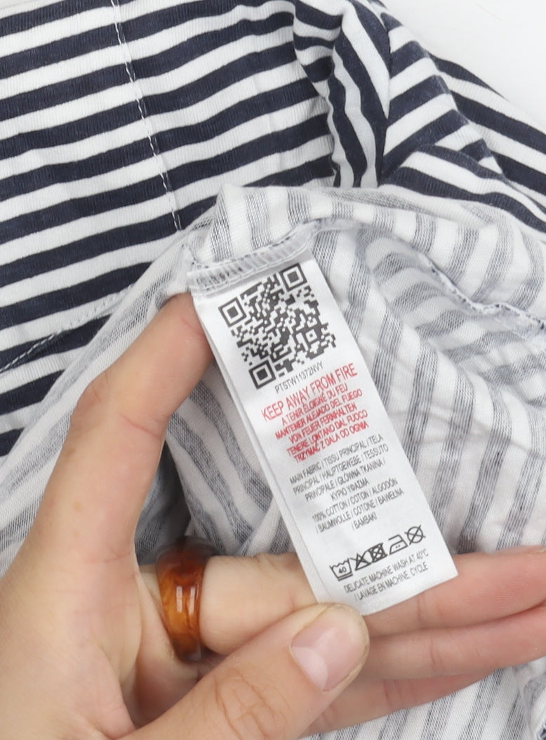 Peter Storm Women's Blue Striped T-Shirt Size 12