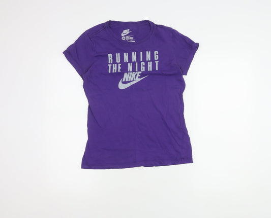 Nike Unisex Purple Slim Fit T-Shirt M