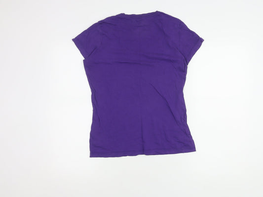 Nike Unisex Purple Slim Fit T-Shirt M