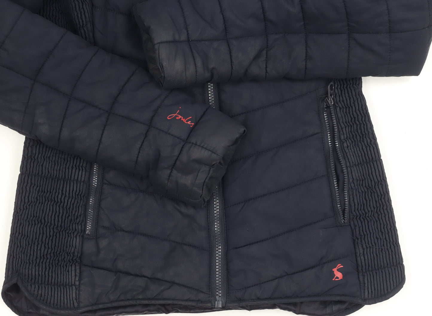 Joules Women's Blue Puffer Jacket, Size 10, Winter Style