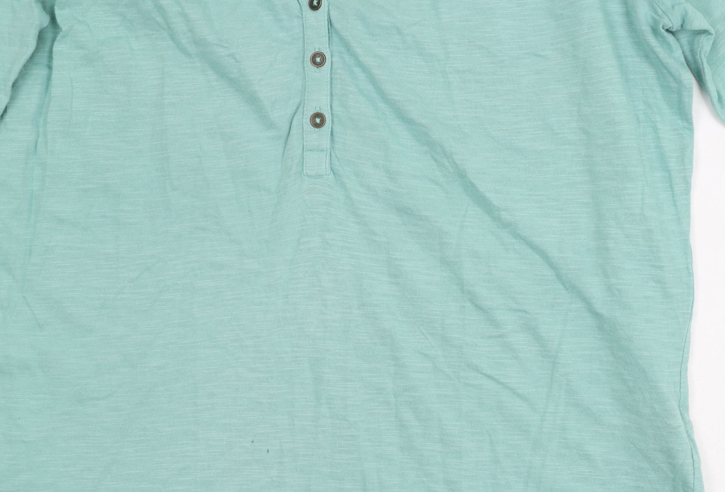 WoolOvers Women's Blue V-Neck Blouse M Long Sleeve
