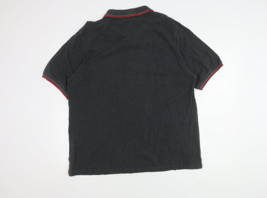 Pierre Cardin Men's Grey Polo L