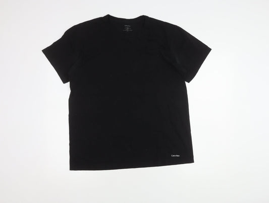 Calvin Klein Men's Black Crew Neck T-Shirt Large