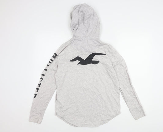 Hollister Men’s Grey Pullover Hoodie Size