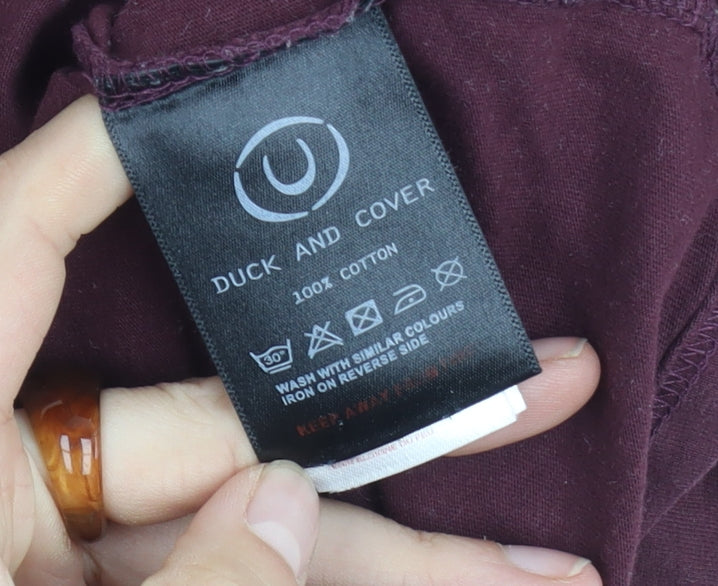 Duck And Cover Men's Red XXL Logo Crew Neck T-Shirt