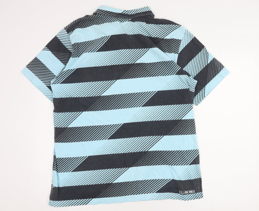 Billabong Men's Blue XL Striped Slim Fit Polo Shirt