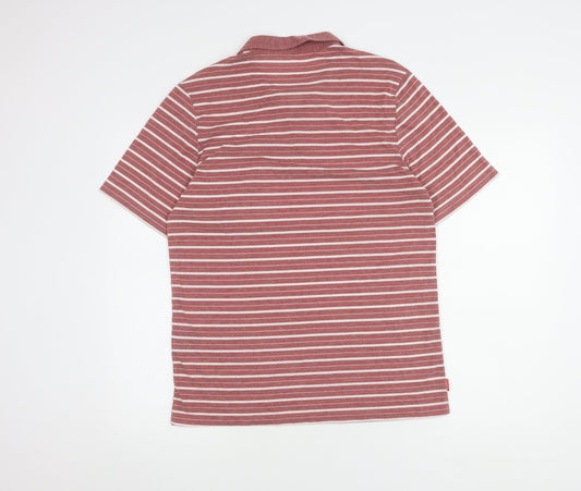 Craghoppers Men's Red Striped Polo Shirt M