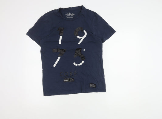 Jack & Jones Men's Blue Graphic Print T-Shirt M