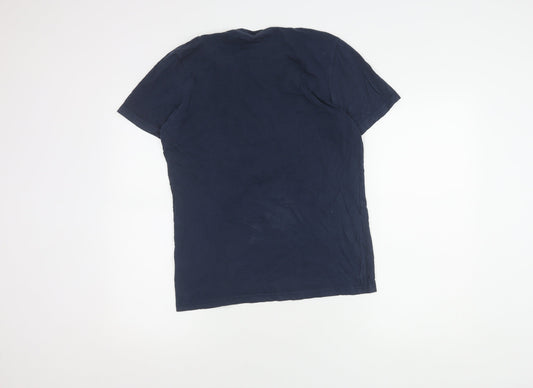 Jack & Jones Men's Blue Graphic Print T-Shirt M