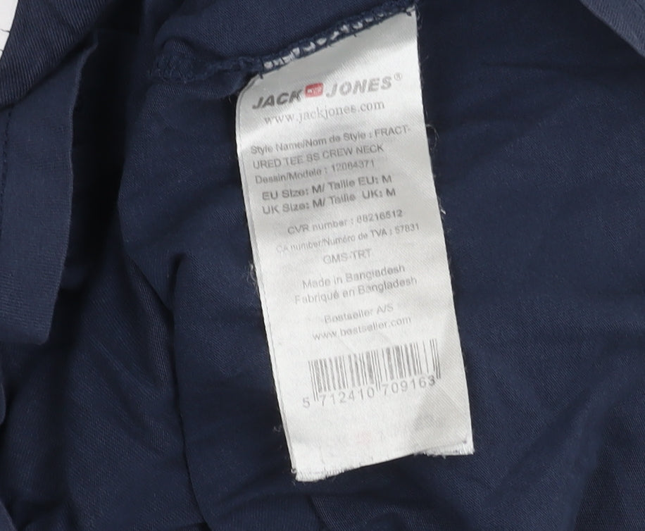 Jack & Jones Men's Blue Graphic Print T-Shirt M