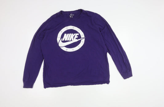 Nike Unisex Purple Long Sleeve T-Shirt, Size L