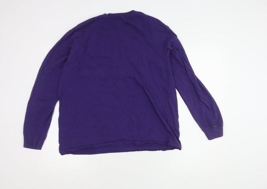 Nike Unisex Purple Long Sleeve T-Shirt, Size L