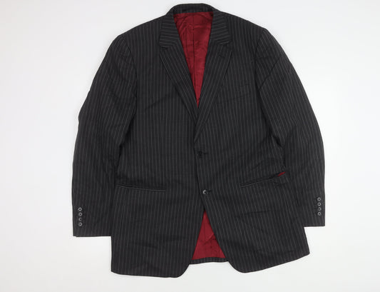 Austin Reed Men's Grey Striped Blazer, Size 42R