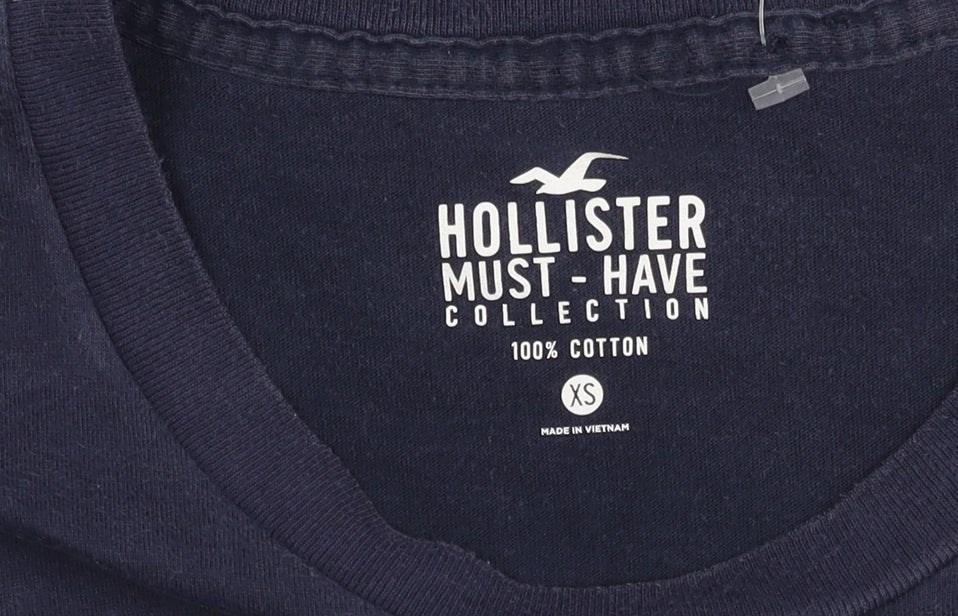 Hollister Men's XS Blue Crew Neck T-Shirt