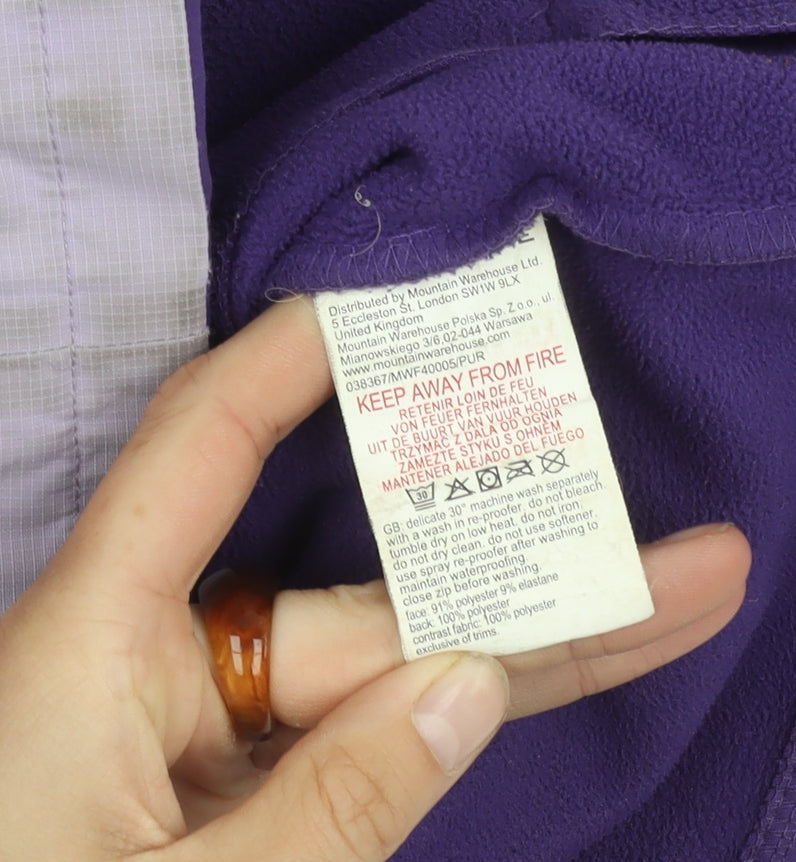 Additional view of Mountain Warehouse girls’' purple puffer jacket 9-10 years