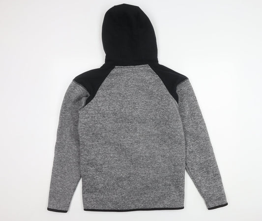 DNM Dissident Men's Black & Grey Hooded Jacket S