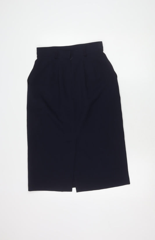 St Michael Women's Blue Pencil Skirt Size 12 Business
