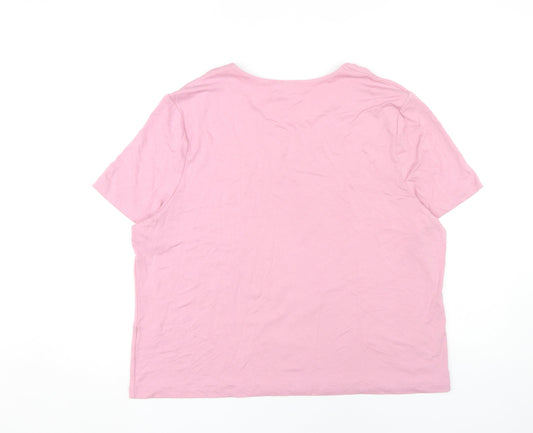 Eastex Women's Pink Embroidered T-Shirt Size 20