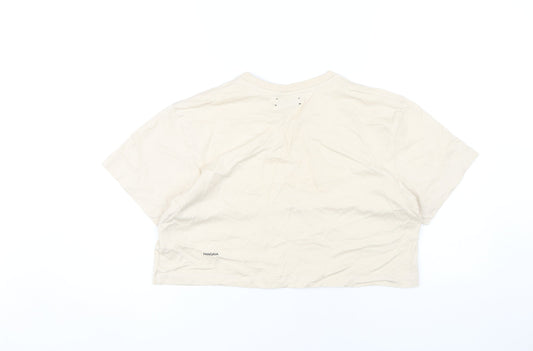 PANGAIA Beige Cropped T-Shirt for Women Size S
