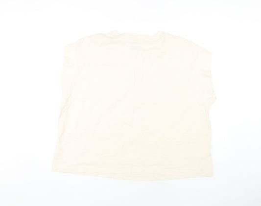 Bath & Body Works Women's Beige Floral T-Shirt Size 22