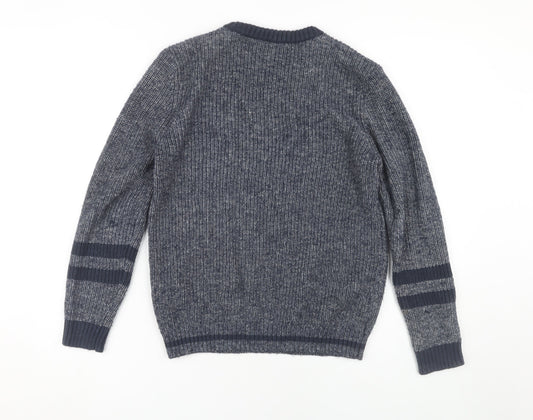 Marks and Spencer Boys Blue Knit Pullover, 12-13 Years