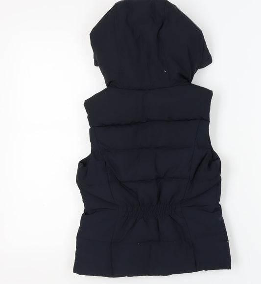 Hollister Women's XS Black Puffer Hooded Waistcoat