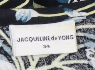 Close-up detail of Jacqueline de Yong Women's Floral Jumpsuit, size 6