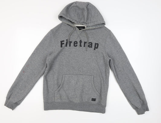 Firetrap Men's Grey Pullover Hoodie M
