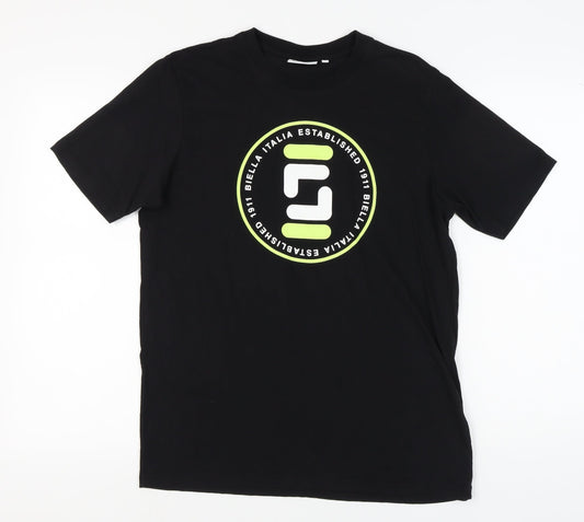 Fila Men's Black Graphic Print T-Shirt Medium