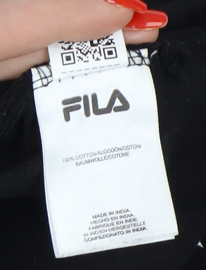 Fila Men's Black Graphic Print T-Shirt Medium