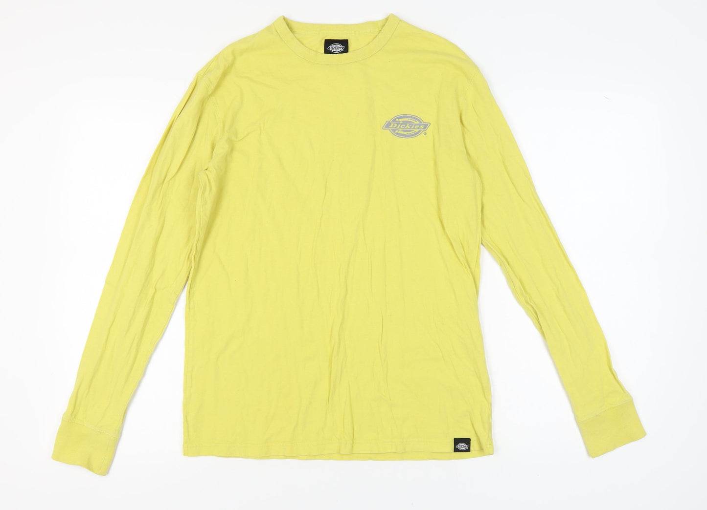 Dickies Men's Yellow Long Sleeve T-Shirt M