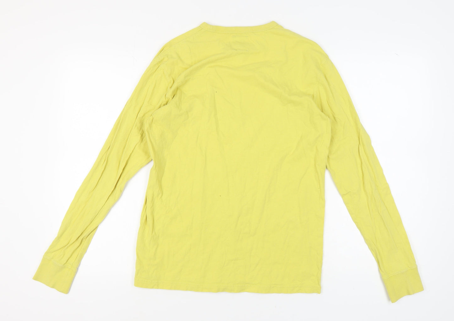 Dickies Men's Yellow Long Sleeve T-Shirt M
