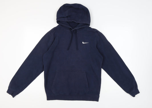 Mens UK S Regular Nike Blue Pullover Hoodie