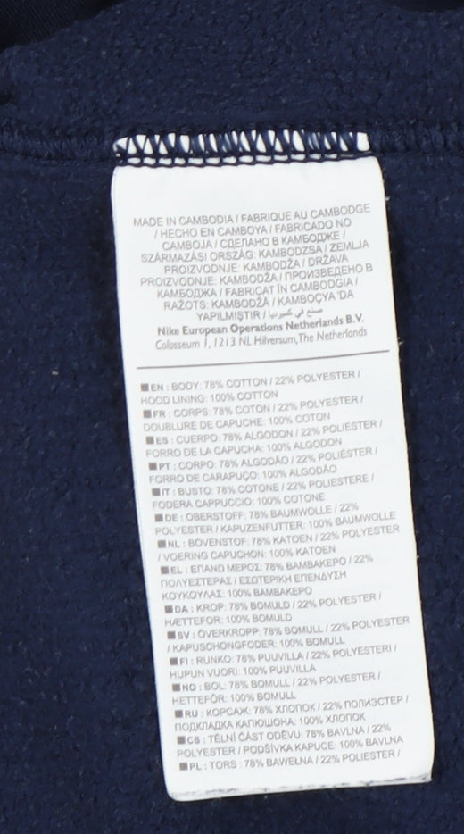 Nike Men's Blue Pullover Hoodie Size S