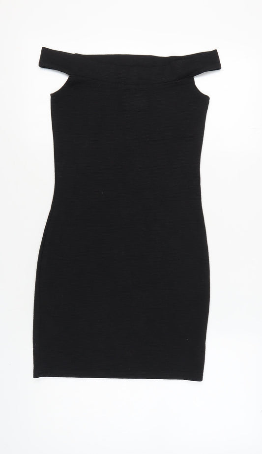 Superdry Women's Black Off the Shoulder Dress, Size S