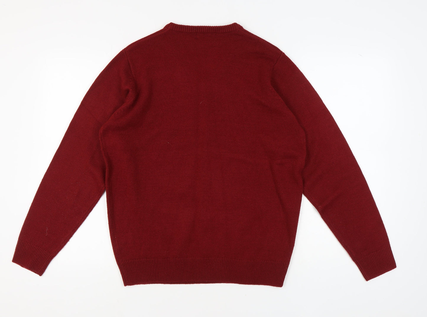 James Pringle Men's Red V-Neck Pullover Jumper M