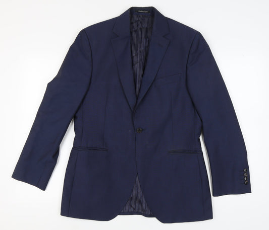 Austin Reed Men's Blue Blazer, Size 40R, Mohair Blend